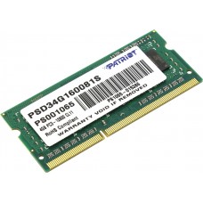 Модуль пам'яті SODIMM Patriot DDR-IIIL 4Gb 1600MHz PC3-12800 Модуль пам'яті SODIMM Patriot DDR-IIIL 4Gb 1600MHz PC3-12800
