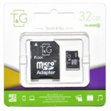Карта пам'яті micro SDHC 32GB T&G UHS-I Class 10 + adapter (TG-32GBSD10U1-01)