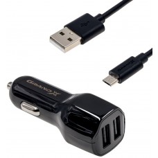 Зарядний пристрій Grand-X (2USB 2.1A) Black (CH-26BM) + кабель MicroUSB