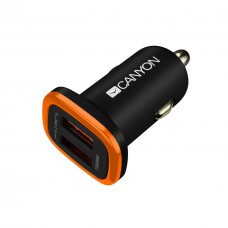Зарядний пристрій Canyon (2USB, 2.1A) Black (CNE-CCA04B)