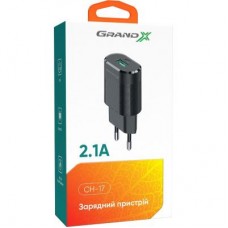 Зарядное устройство Grand-X CH-17 USB 5V 2,1A (CH-17)