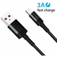 Кабель Grand-X USB-USB Type-C,  1м, Fast Сharge, Black (FC-03)