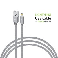 Кабель Intaleo CBGNYL2 USB-Lightning 2м Grey