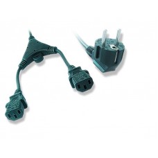 Кабель силовой Cablexpert PC-186-ML6 CEE7/17-C13*2, черный, 2 м, Y-образный